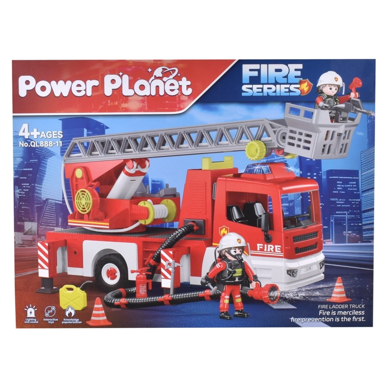 CARRO BOMBERO CON FIGURA Y SONIDO Y ACCESORIOS - 3