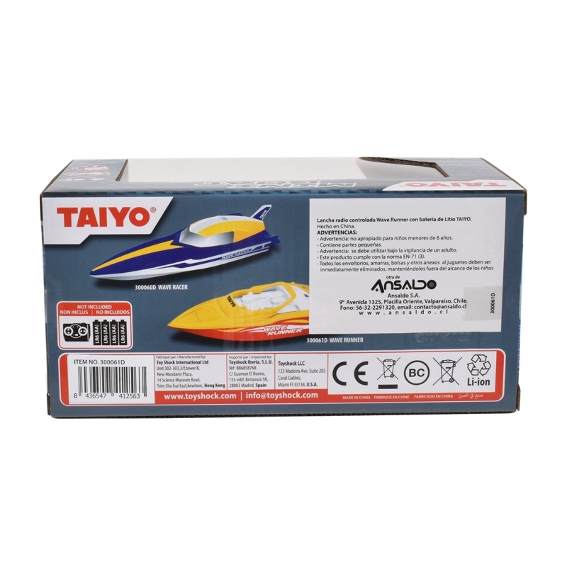 LANCHA RADIO CONTROLADA WAVE RUNNER CON BATERIA DE LITIO - 4