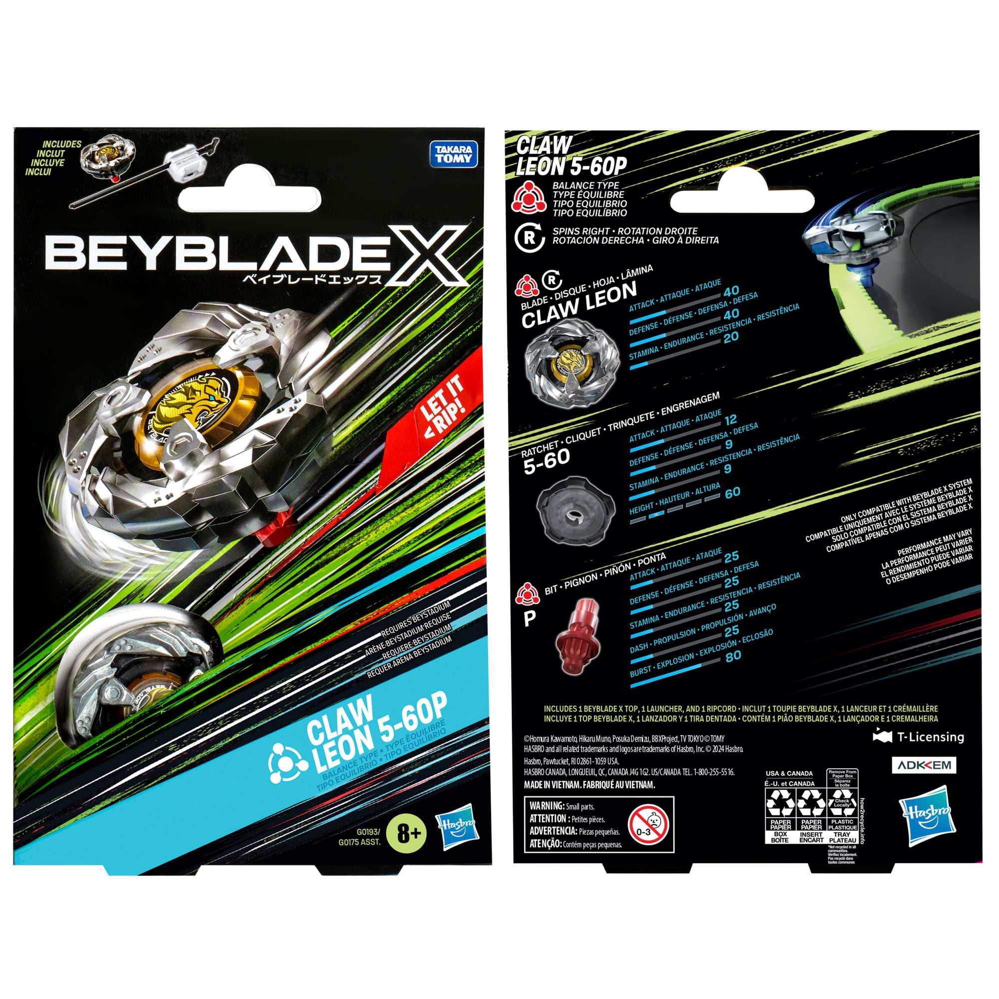 BEYBLADE X STARTER PACK TOP - CLAW LEON BALANCE - 4