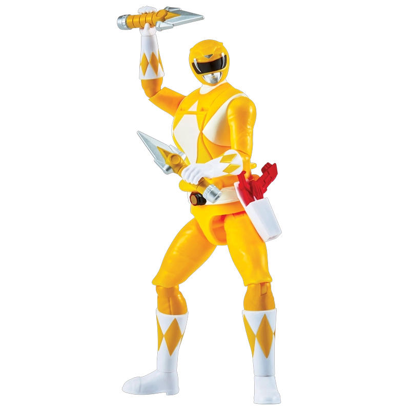 POWER RANGERS FIGURA GIRA CABEZA - YELLOW RANGER - 1