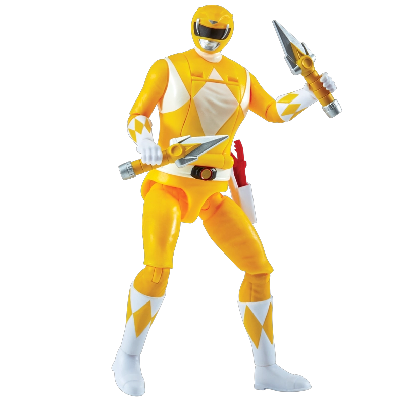 POWER RANGERS FIGURA GIRA CABEZA - YELLOW RANGER - 2