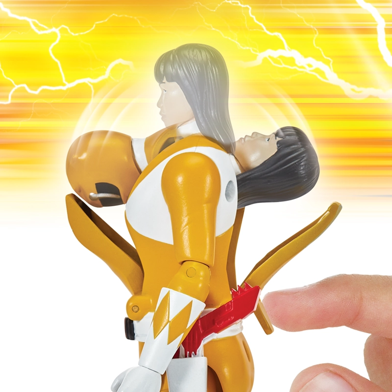 POWER RANGERS FIGURA GIRA CABEZA - YELLOW RANGER - 5