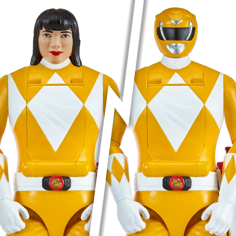 POWER RANGERS FIGURA GIRA CABEZA - YELLOW RANGER - 6