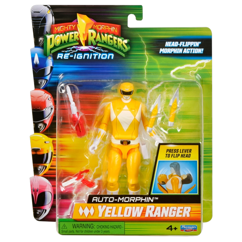 POWER RANGERS FIGURA GIRA CABEZA - YELLOW RANGER - 7