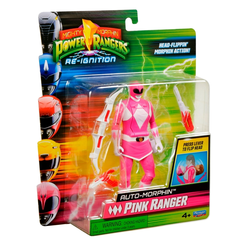 POWER RANGERS FIGURA GIRA CABEZA - PINK RANGER - 6