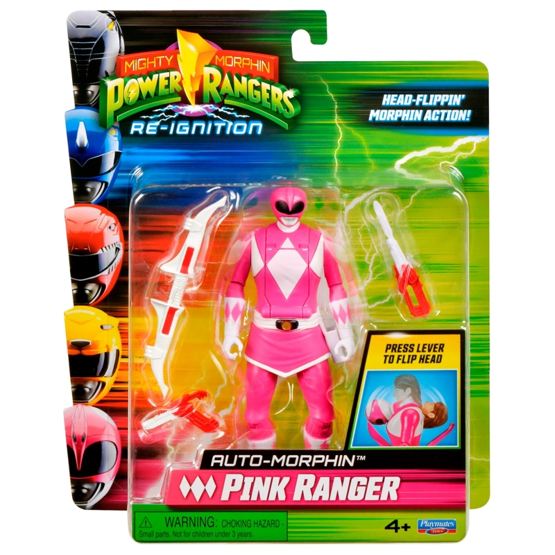 POWER RANGERS FIGURA GIRA CABEZA - PINK RANGER - 7