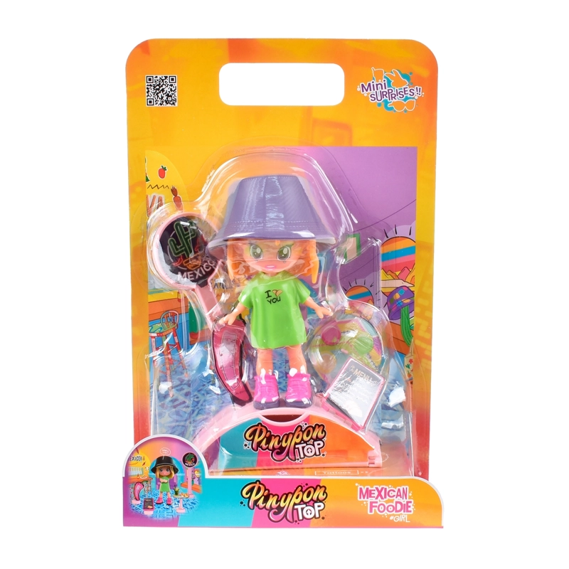 MUÑECA 11 CM FOODIE GIRLS PINYPON TOP - COMIDA MEXICANA - 3