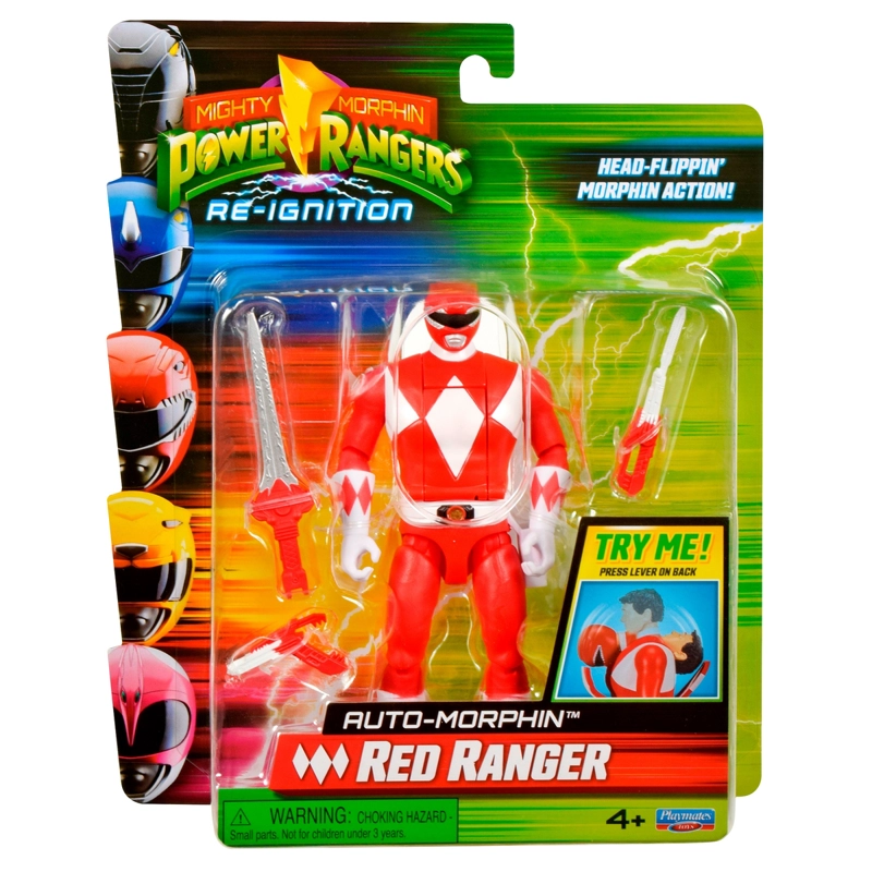 POWER RANGERS FIGURA GIRA CABEZA - RED RANGER - 1