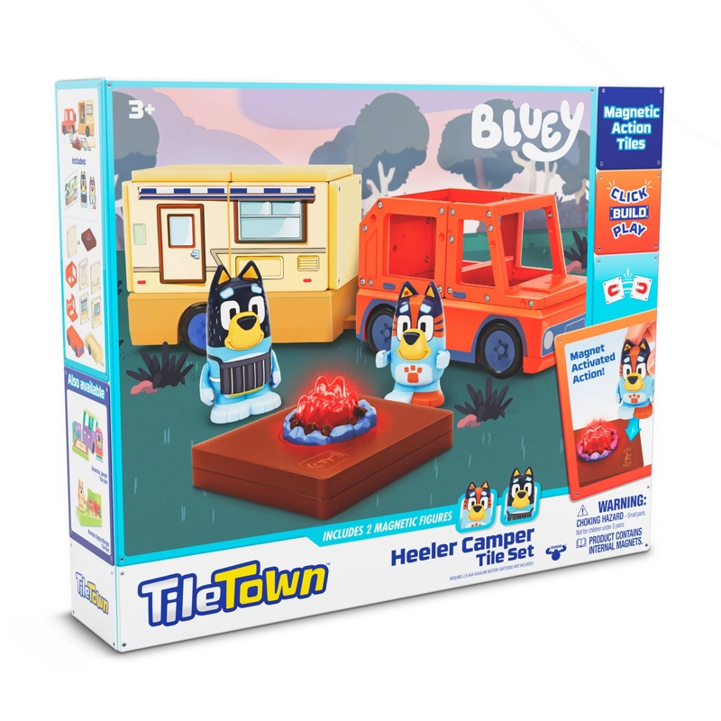 BLOQUES CONSTRUCCION MAGNE TICOS BLUEY CAMPER TILE TOWN - 1