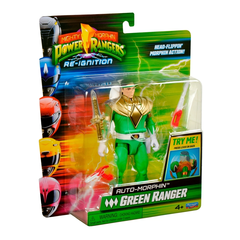 POWER RANGERS FIGURA GIRA CABEZA - GREEN RANGER - 6
