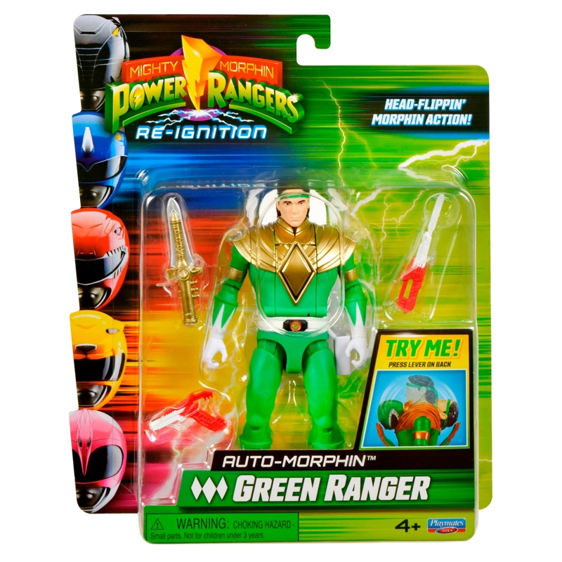 POWER RANGERS FIGURA GIRA CABEZA - GREEN RANGER - 7