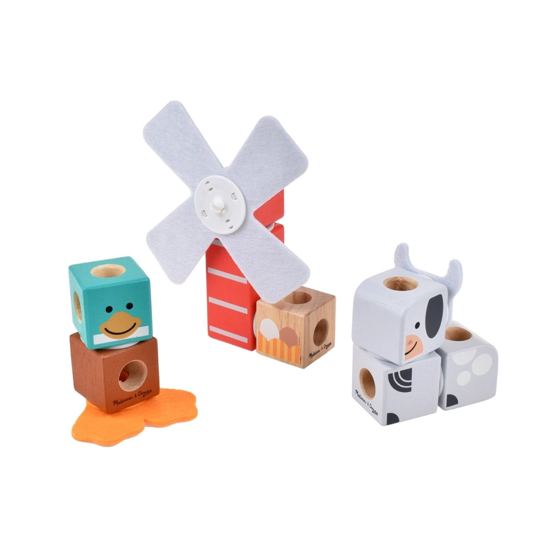 SET DE BLOQUES ANIMALES DE LA GRANJA MELISSA AND DOUG - 1
