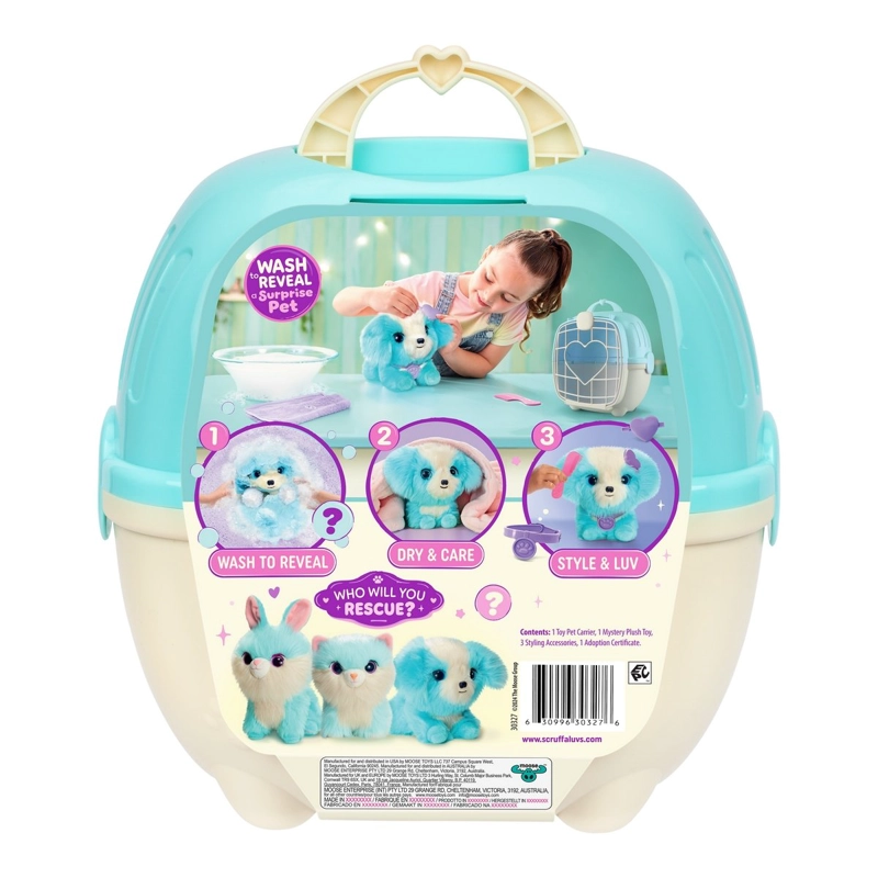 PELUCHE RESCATAME CASITA Y ACC SCRUFF A LUVS - GATO CELESTE - 4