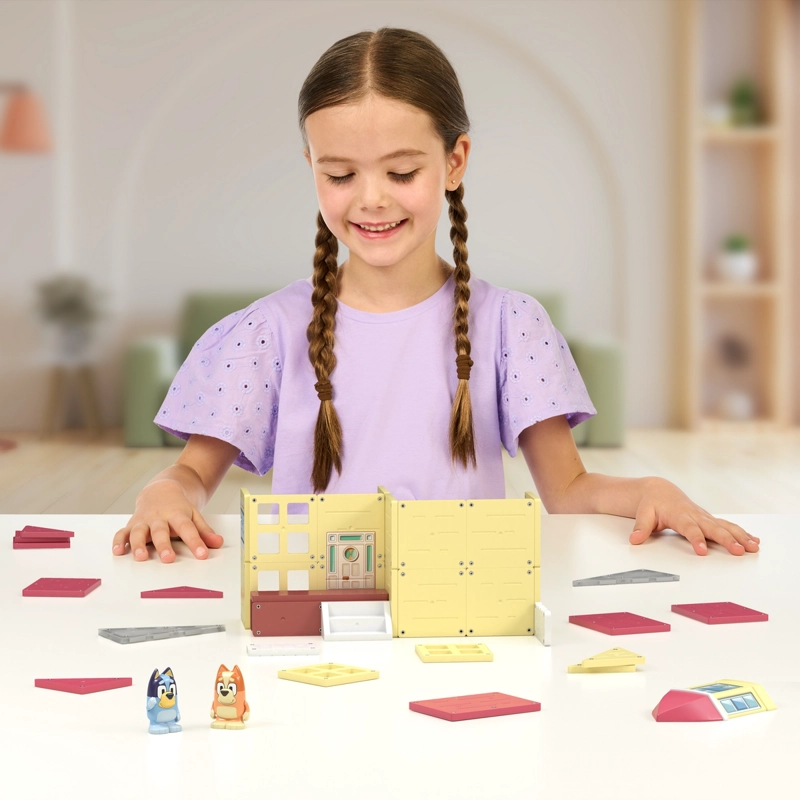 BLOQUES MAGNE TICOS BLUEY CASA FAMILIA HEELER TILE TOWN - 7