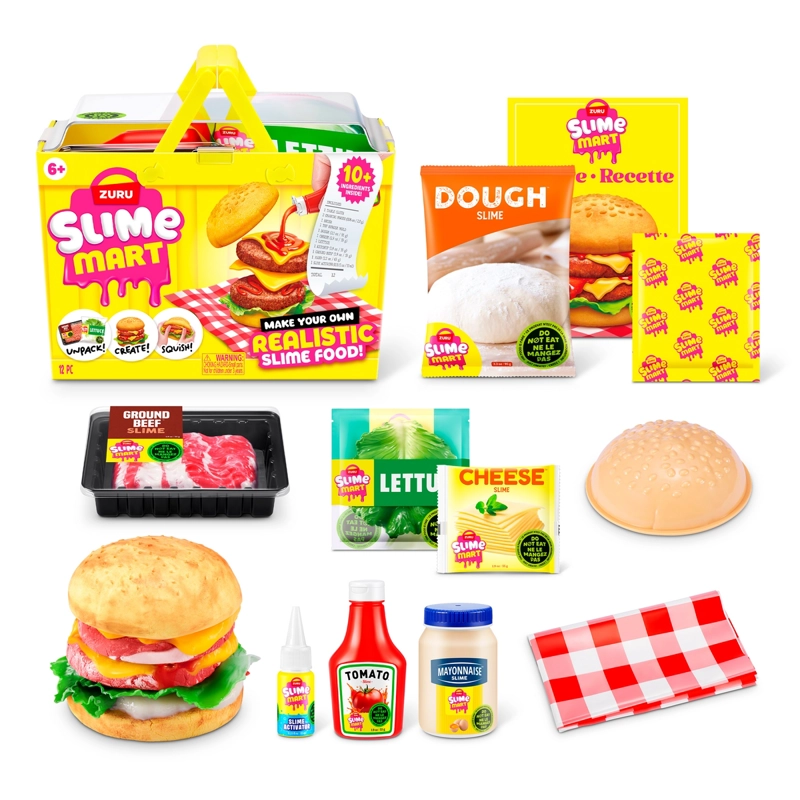 CANASTO DE COMPRA SLIME MART DE ZURU - HAMBURGUESA - 1