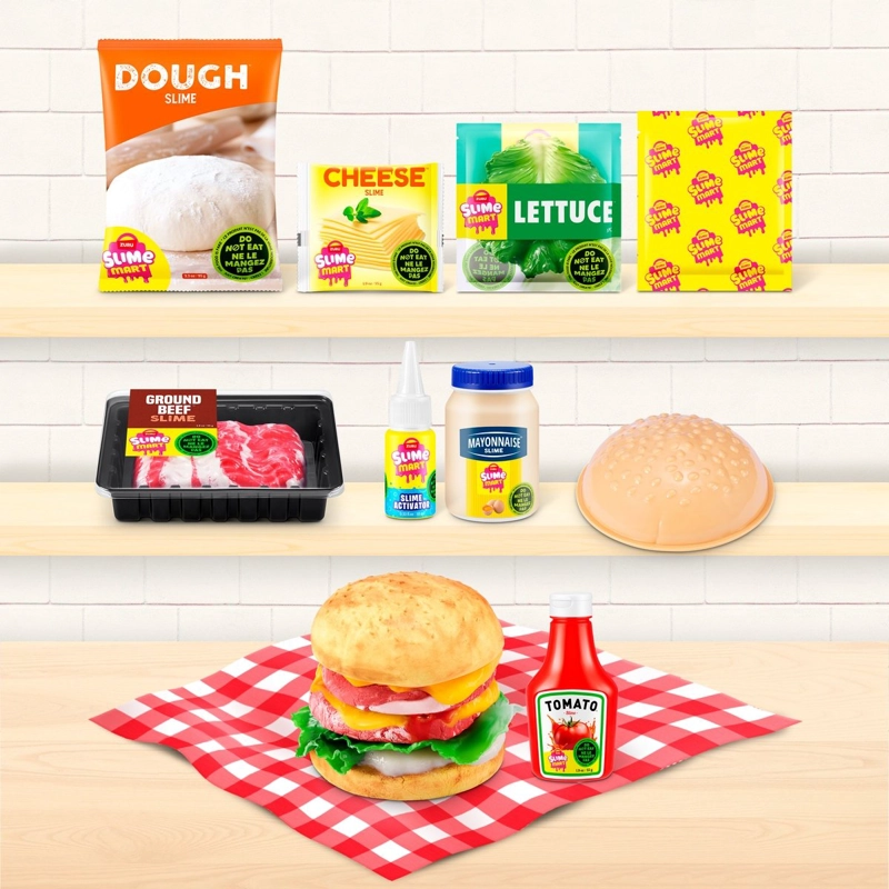 CANASTO DE COMPRA SLIME MART DE ZURU - HAMBURGUESA - 9