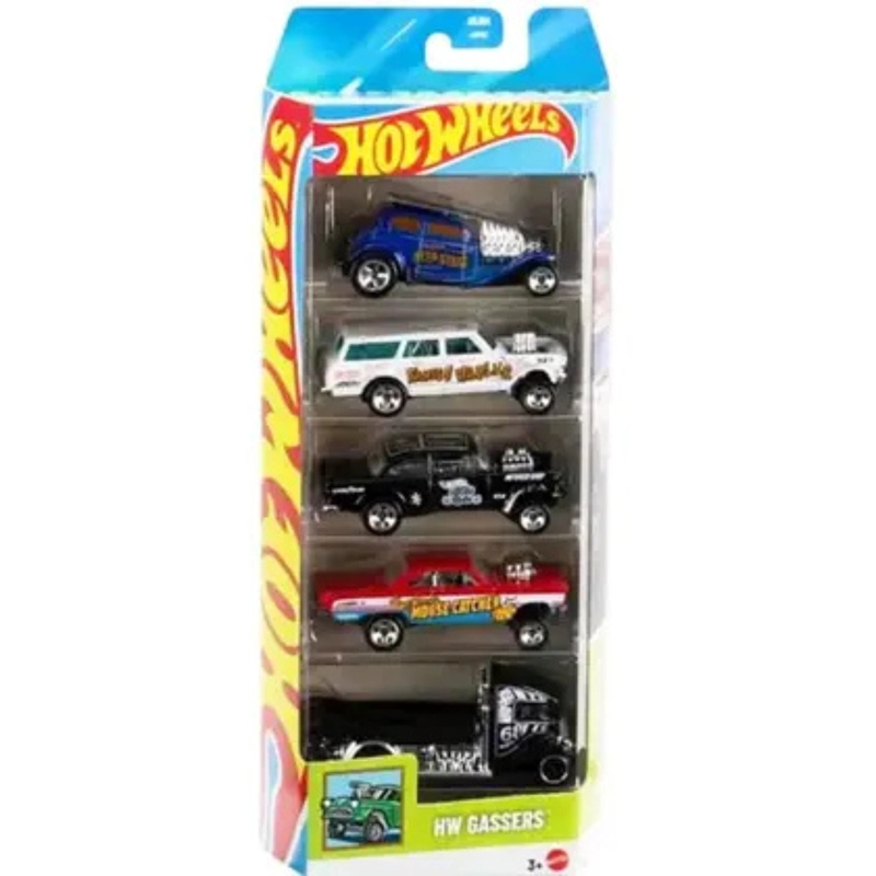 PACK 5 AUTOS BASICOS HOT WHEELS - FORMULA 1 HW GASSERS - 1