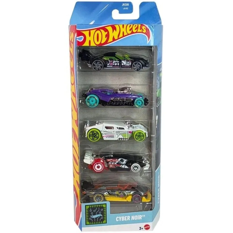 PACK 5 AUTOS HOT WHEELS - FORMULA 1 HW GASSERS CYBER NOIR - 1