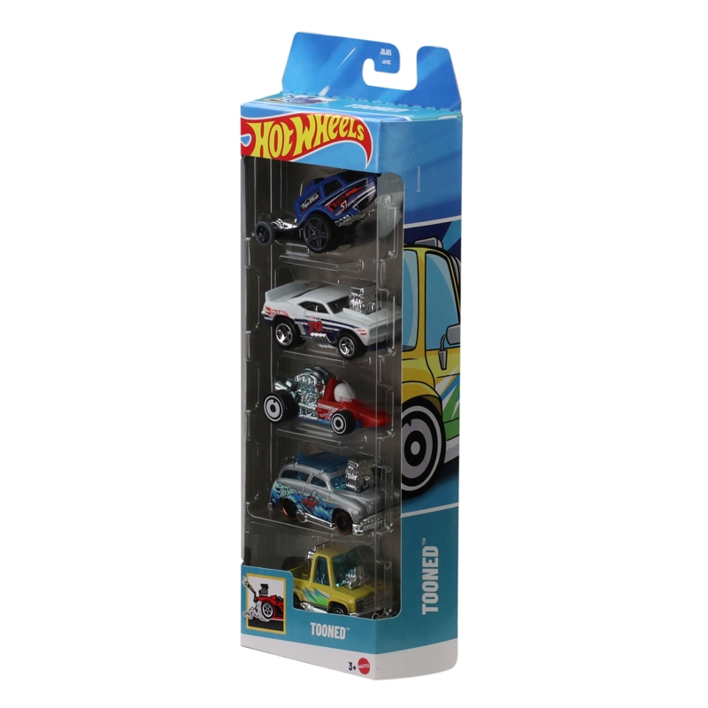 PACK 5 AUTOS BASICOS HOTWHEELS - TOONED - 2