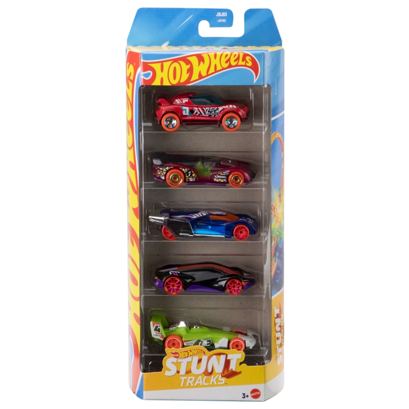PACK 5 AUTOS HOT WHEELS - TOONED STUNT TRACKS EXOTIQUE - 1