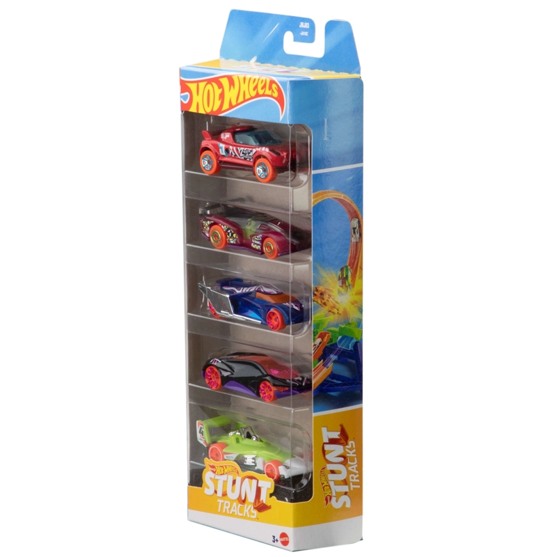 PACK 5 AUTOS HOT WHEELS - TOONED STUNT TRACKS EXOTIQUE - 2