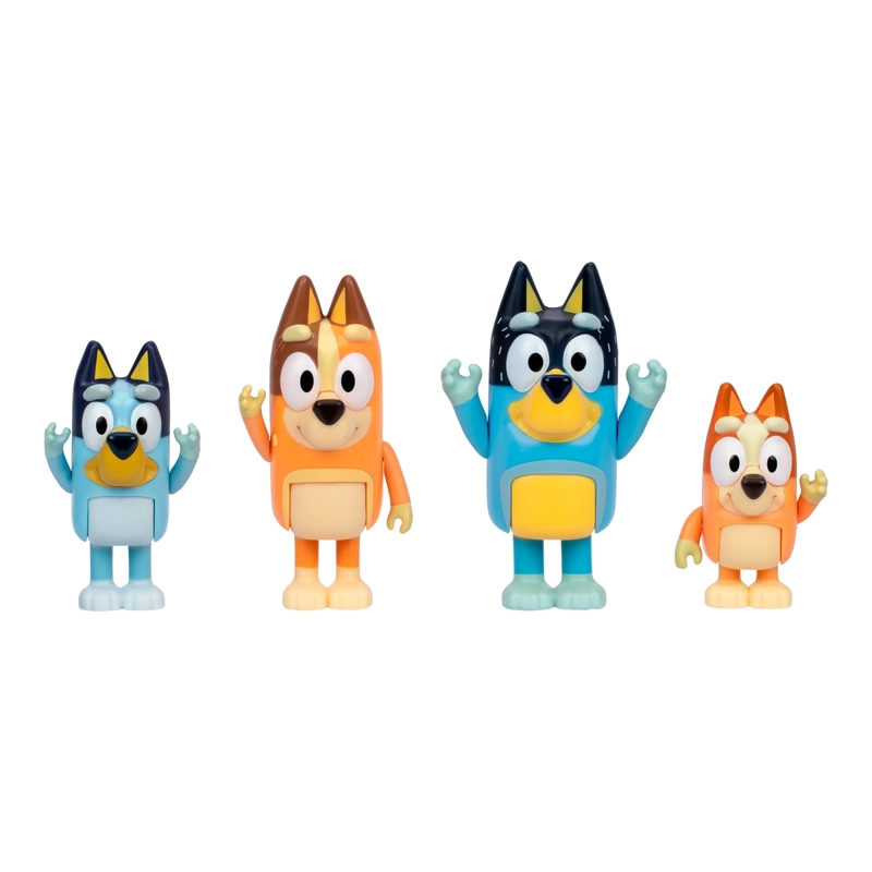 BLUEY PACK 4 FIGURAS - BLUEY Y FAMILY - 2
