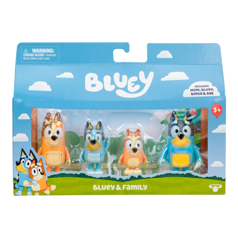 BLUEY PACK 4 FIGURAS - BLUEY Y FAMILY - 3
