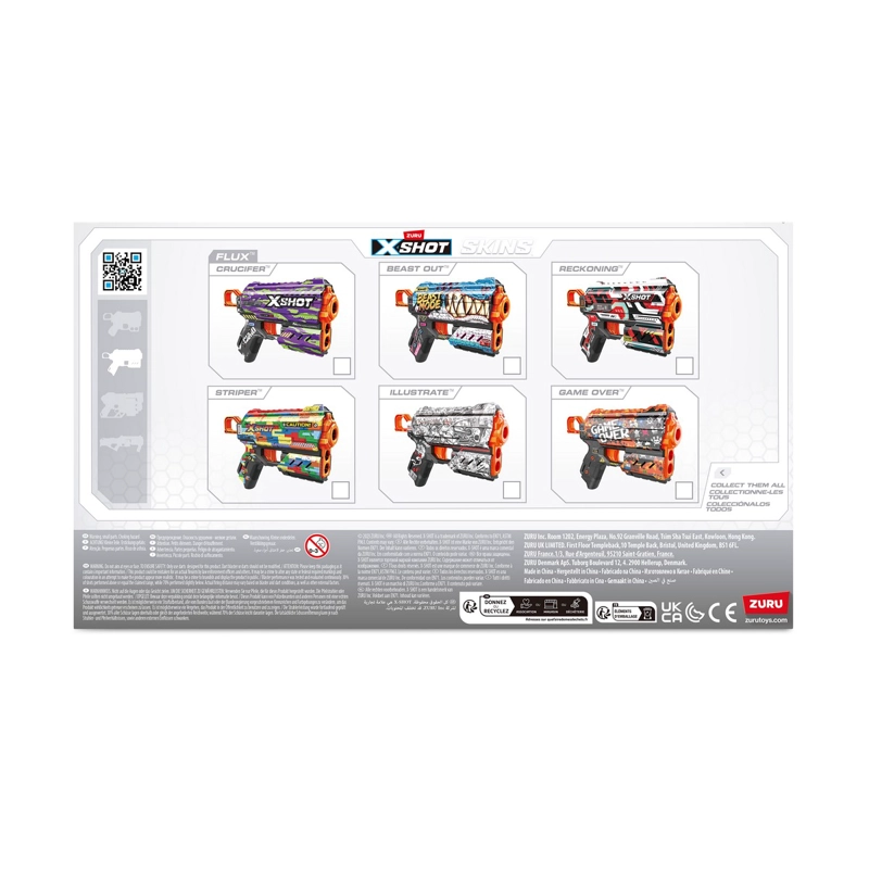 LANZA DARDOS FLUX SKINS CON 8 DARDOS X-SHOT - BEAST OUT - 6
