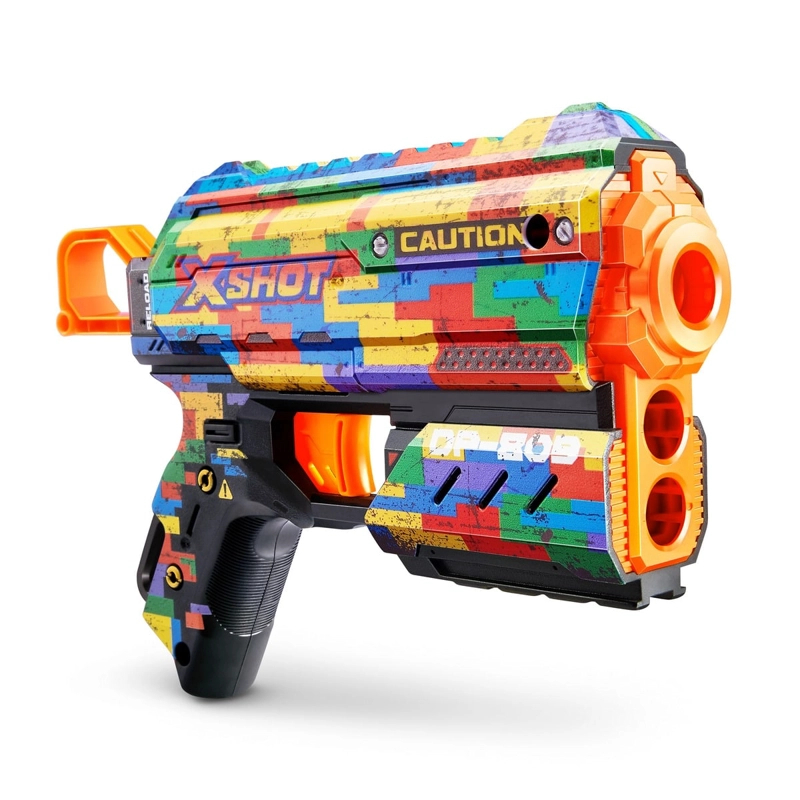 LANZA DARDOS FLUX SKINS CON 8 DARDOS X-SHOT - STRIPER - 1