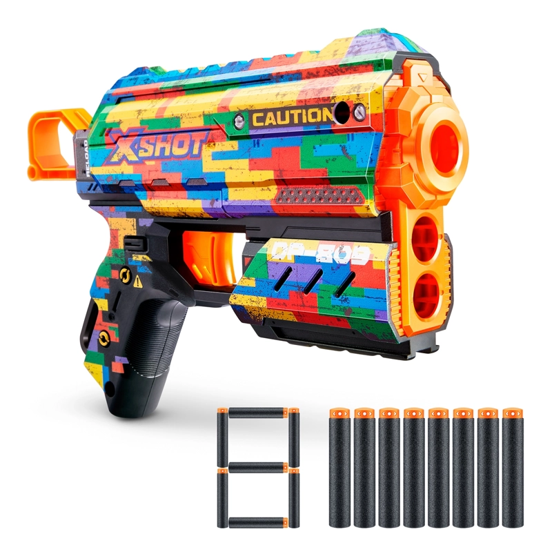 LANZA DARDOS FLUX SKINS CON 8 DARDOS X-SHOT - STRIPER - 3