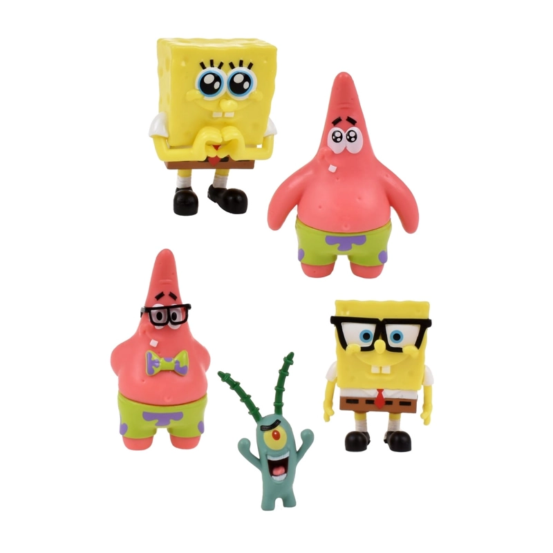 PACK 5 FIGURAS 5 CM EN BLISTER BOB ESPONJA - PLANKTON - 1