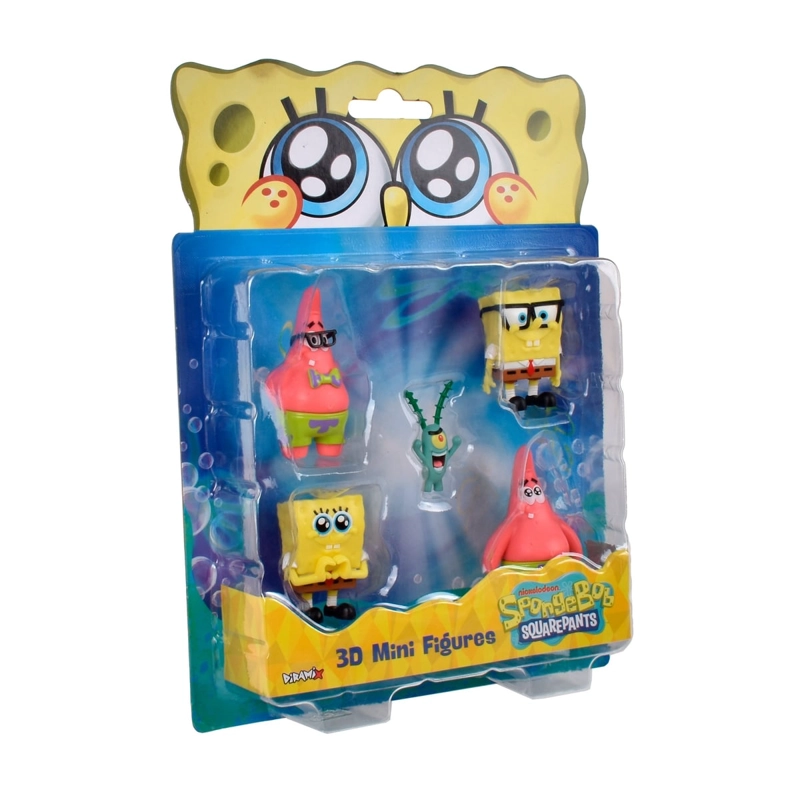 PACK 5 FIGURAS 5 CM EN BLISTER BOB ESPONJA - PLANKTON - 2