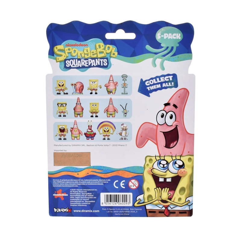 PACK 5 FIGURAS 5 CM EN BLISTER BOB ESPONJA - PLANKTON - 4