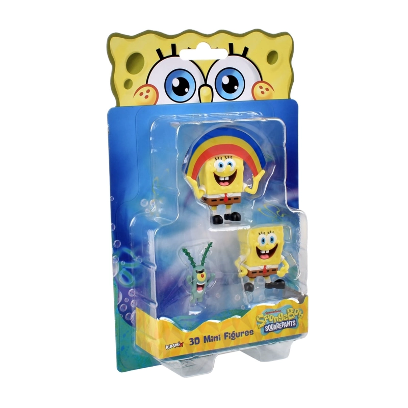 PACK 3 FIGURAS 5 CM EN BLISTER BOB ESPONJA - PLANKTON - 2