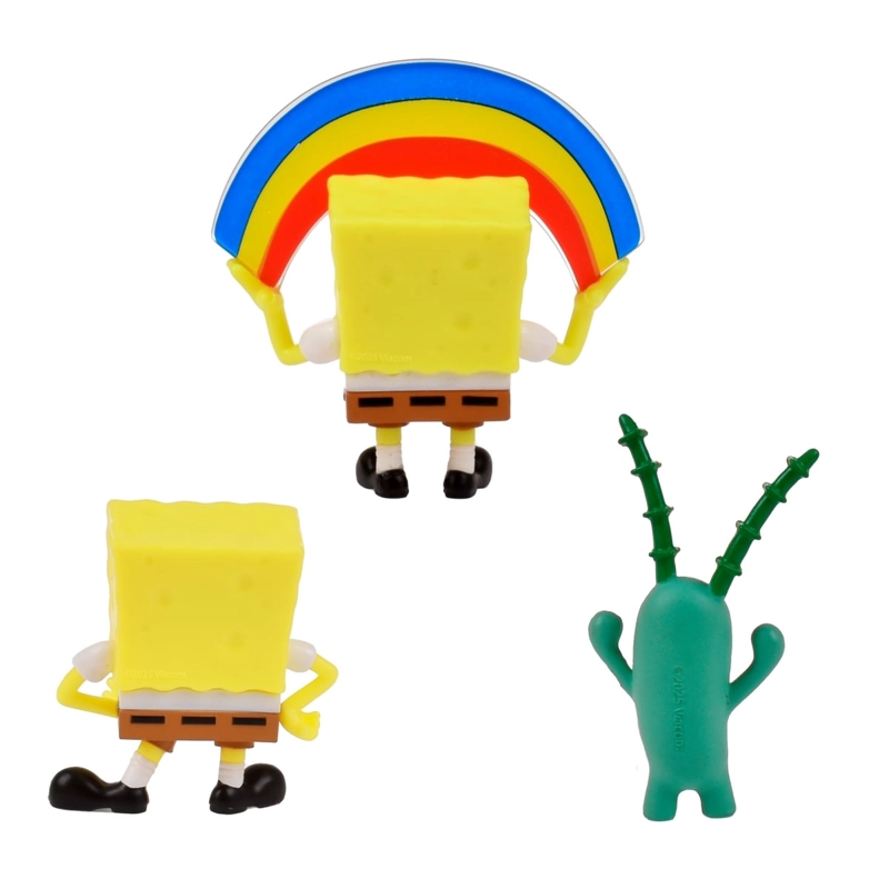 PACK 3 FIGURAS 5 CM EN BLISTER BOB ESPONJA - PLANKTON - 5