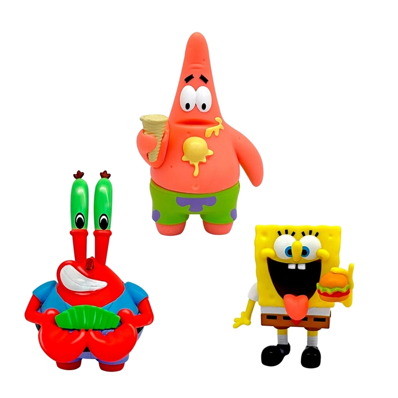 PACK 3 FIGURAS 5 CM EN BLISTER BOB ESPONJA - DON CANGREJO - 1