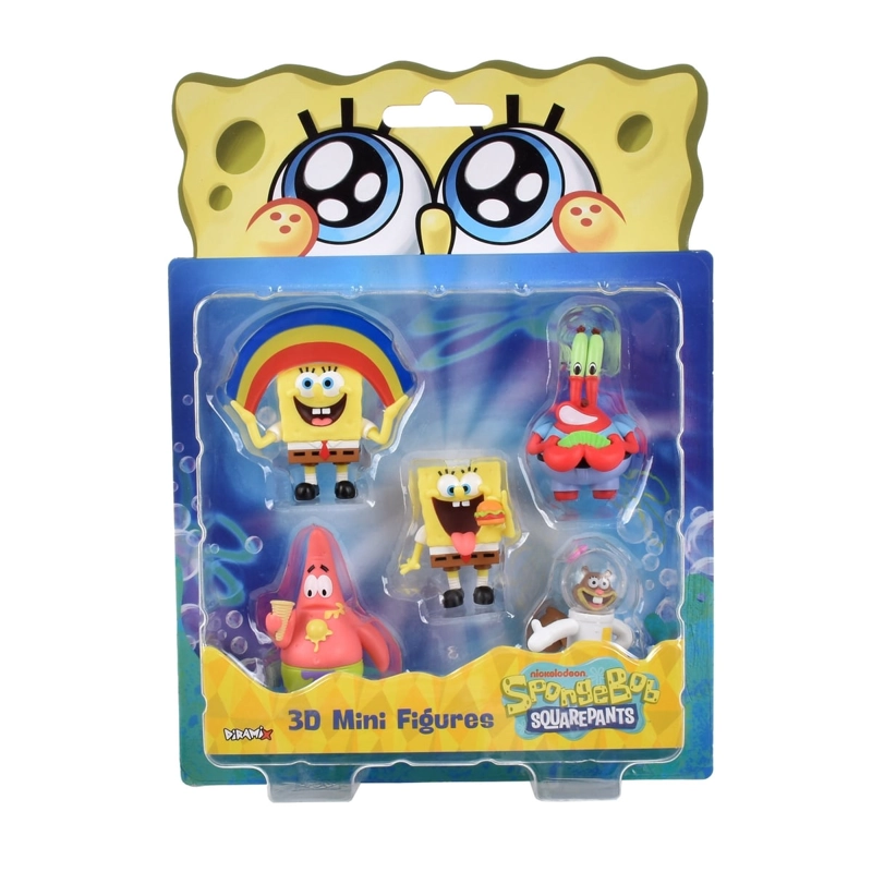 PACK 5 FIGURAS 5 CM EN BLISTER BOB ESPONJA - ARENITA - 3
