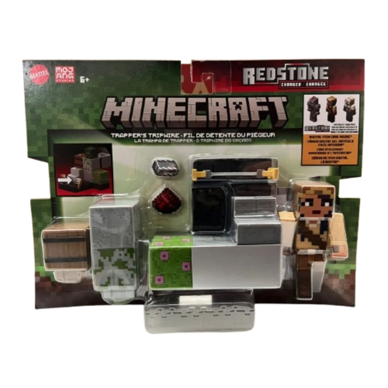 MINECRAFT FIGURA 8CM CON CRAFTING 2PACK-LA TRAMPA DE TRAPPER - 2