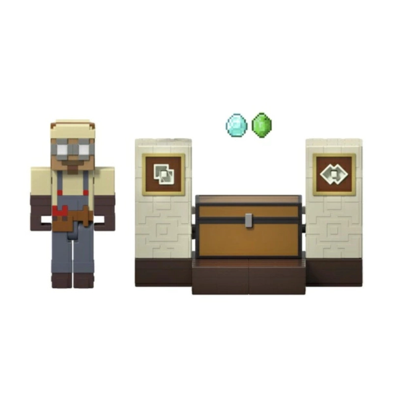 MINECRAFT CORE FIGURA DE 8CM 2-PACK - EL COFRE DE DUSTER - 1
