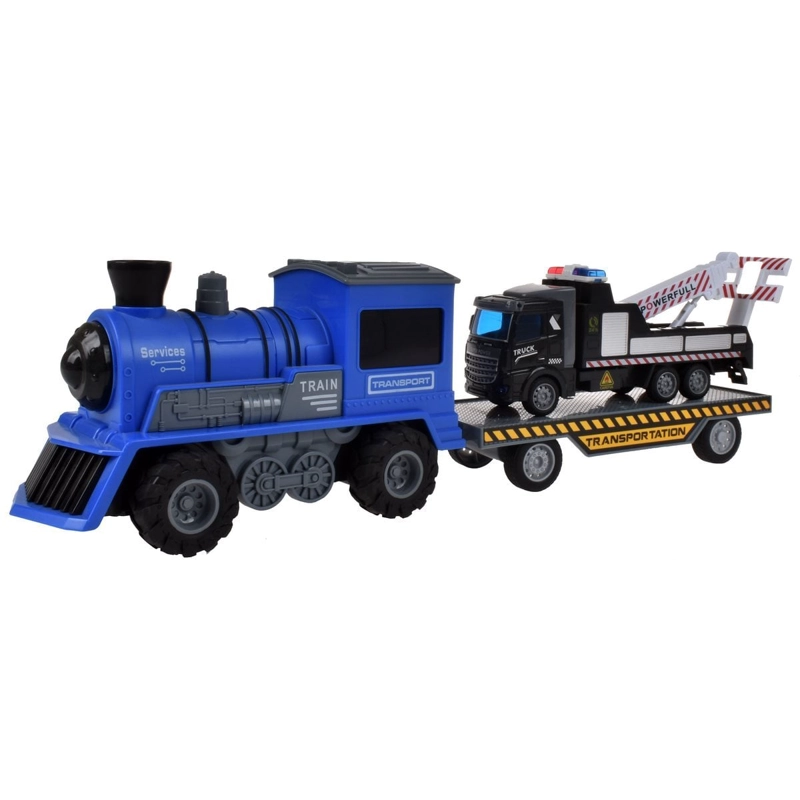 TREN FRICCION CON LUCES SONIDO Y REMOLQUE - 1