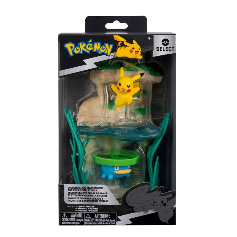 POKE MON FIGURA SELECT 15 CM ENVIRONMENT - LOTAD + PIKACHU - 3