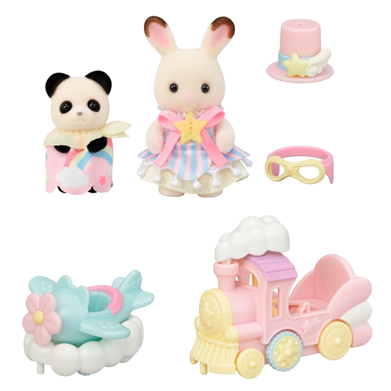 CREME Y ERIN EN TREN Y AVION SYLVANIAN FAMILIES - 5