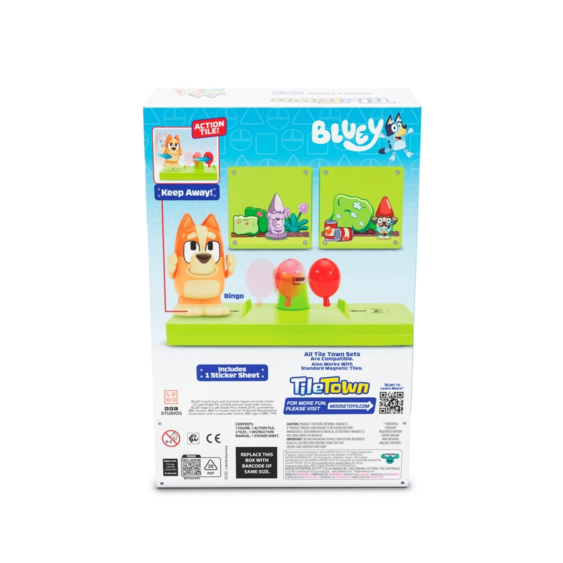 BLOQUES CONSTRUCCION MAGNE TICOS BLUEY TILE TOWN-KEEPY BINGO - 4