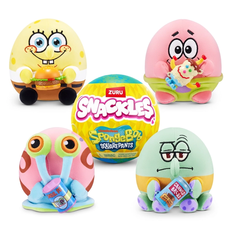 PELUCHE SNACKLES DE 12 CMS BOB ESPONJA DE ZURU - 1