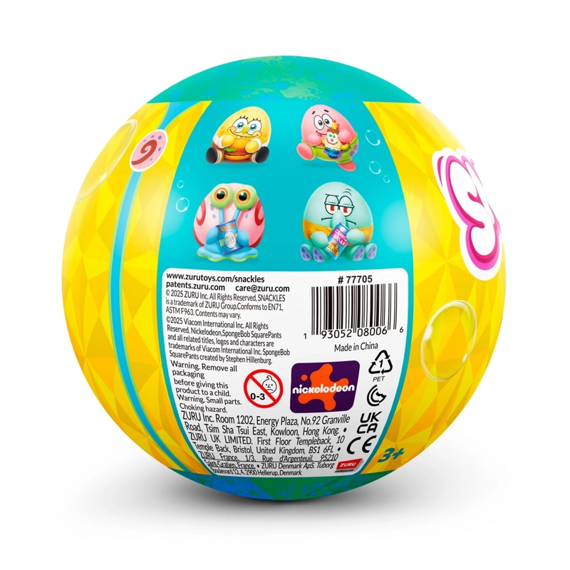 PELUCHE SNACKLES DE 12 CMS BOB ESPONJA DE ZURU - 7