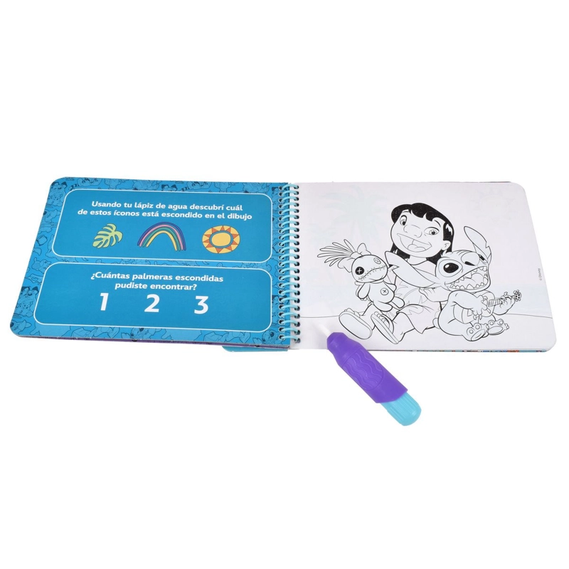 LIBRO ACTIVIDADES PARA PINTAR CON AGUA - STITCH - 1