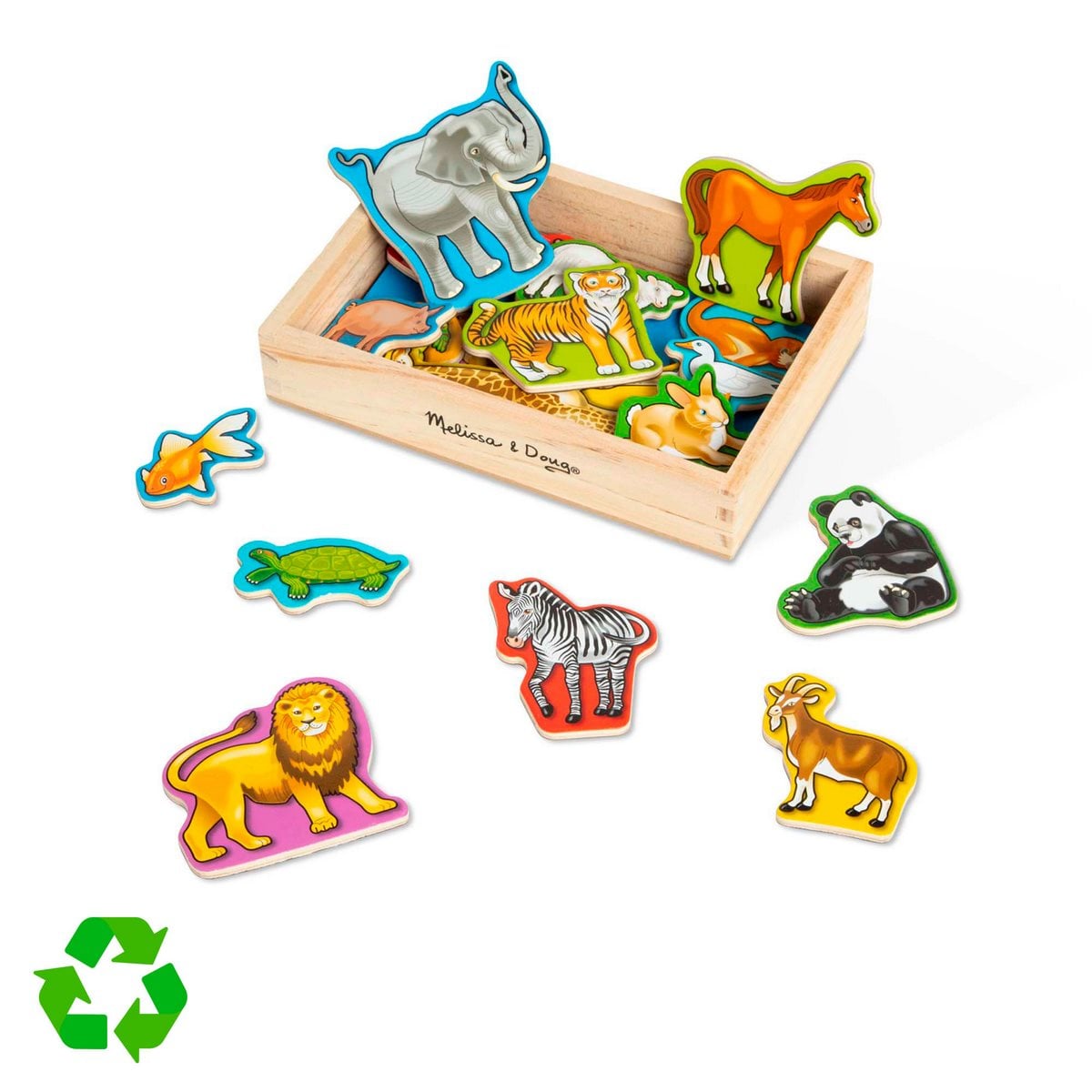 JUEGO DIDACTICO MELISSA AND DOUG ANIMALES MAGNE TICOS MADERA - 1