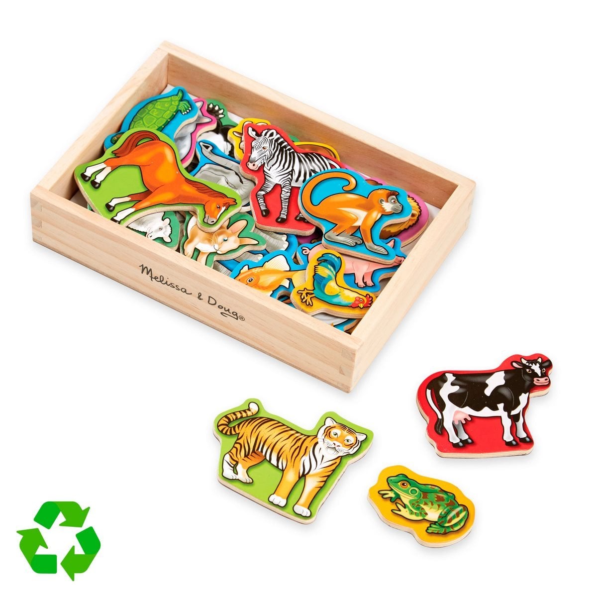 JUEGO DIDACTICO MELISSA AND DOUG ANIMALES MAGNE TICOS MADERA - 3
