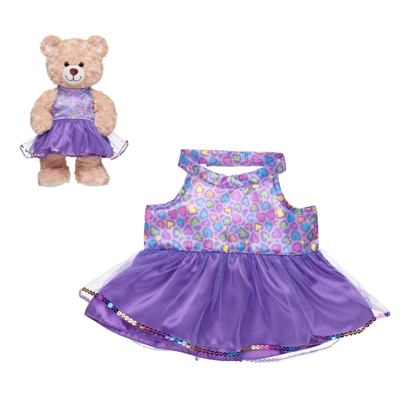 VESTIDO LEOPARDO ARCOIRIS TUL BUILD-A-BEAR - 1