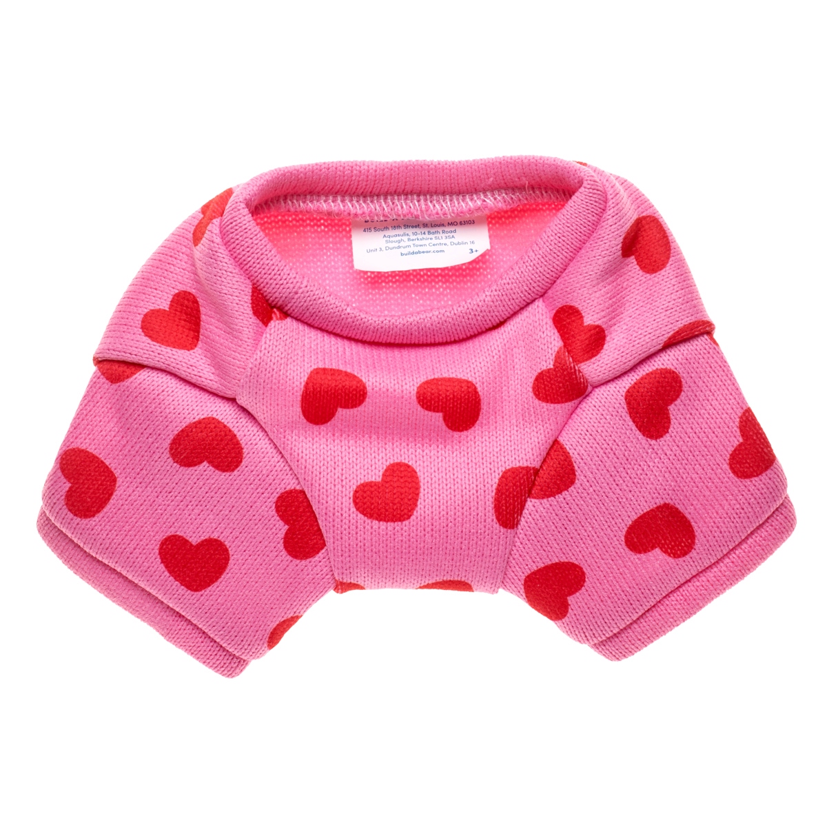 POLERON ROSA CORAZONES PP BUILD-A-BEAR - 2